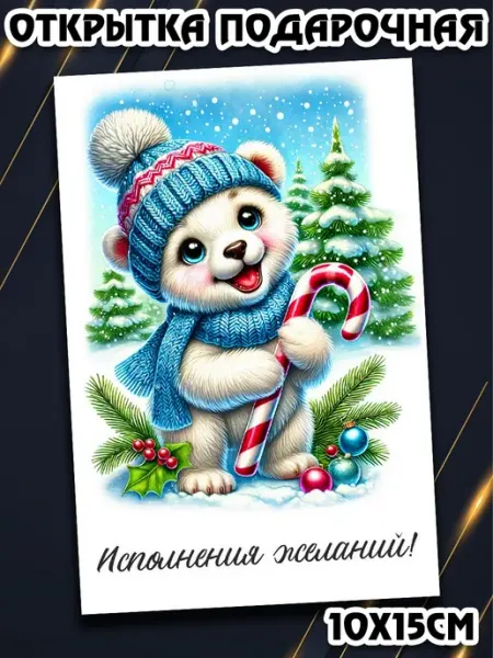 Podarkez Открытка новогодняя детская мини