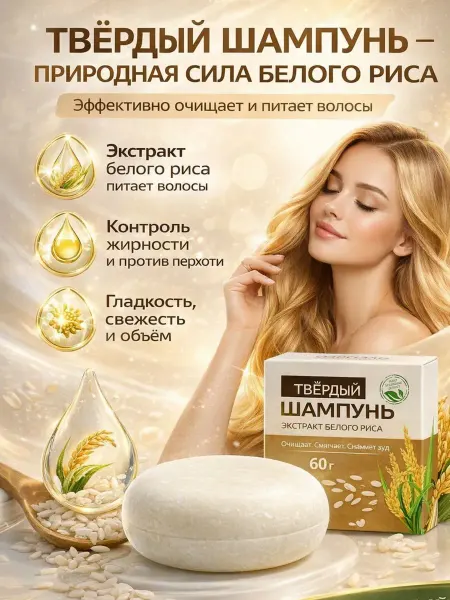 Наз01 Твердый шампунь для волос универсальная