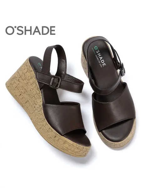 O`SHADE Босоножки на платформе женские коричневые
