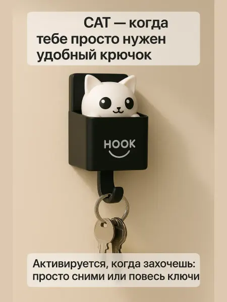 Берри1383 Ключница настенная в прихожую без сверления