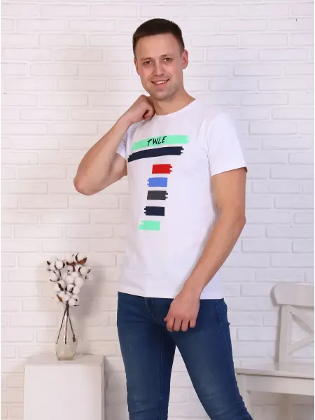 EGOTRIK Футболка с принтом белая