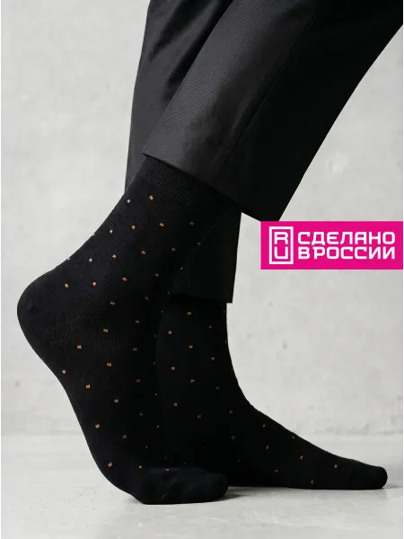 Babushka Черные носки с принтом