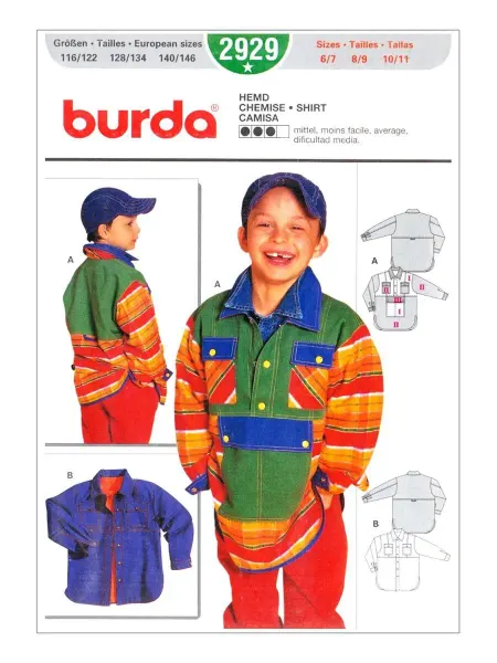Burda Выкройка Рубашка