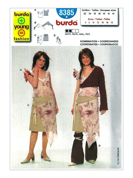 Burda Выкройка Топ юбка