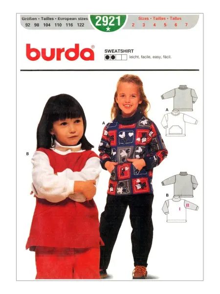 Burda Выкройка Свитер детский