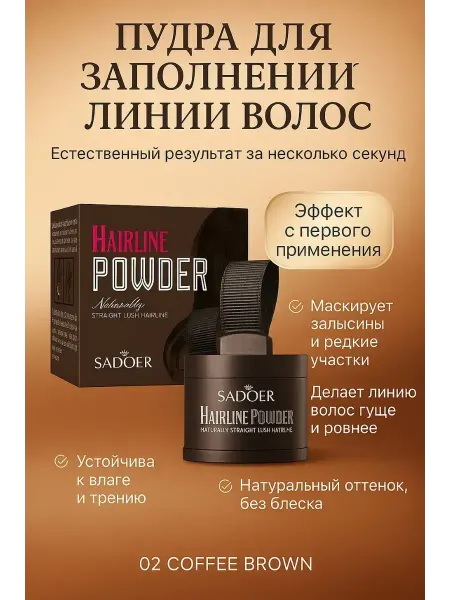 Пудра для волос от седины