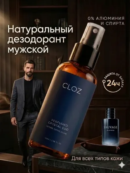 CLOZ Дезодорант мужской кристалл