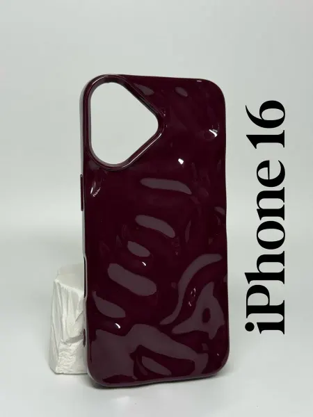 Чехол на iPhone 16, бордовый