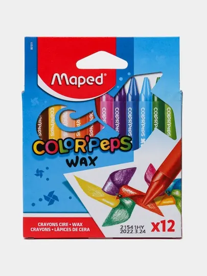 Карандаши масл.-пастель Maped, 12 цв., Color'Peps Wax 861011