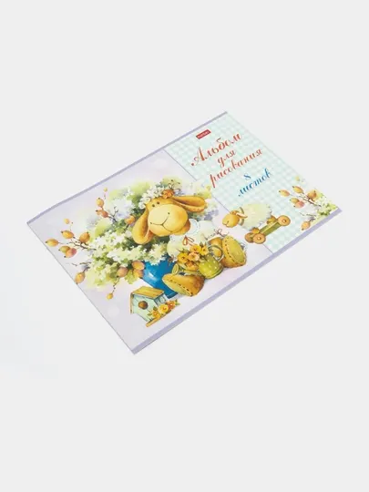 Альбом для рисования 8л А4ф на скобе тиснение серия -МимиЛапки-8А4тВ q0000039215