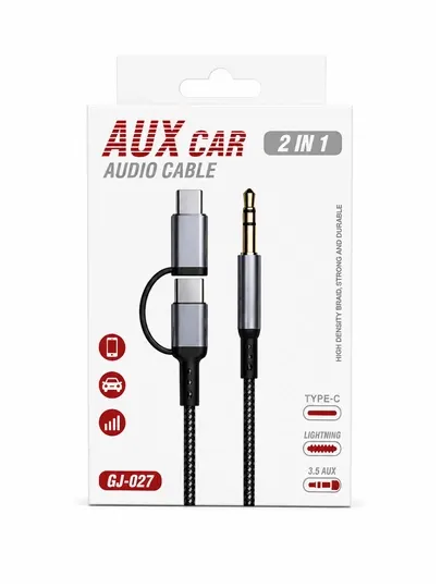 Кабель AUX 3.5 мм – Type-C 2-в-1 для автомобиля с Hi-Fi звуком и надежным подключением