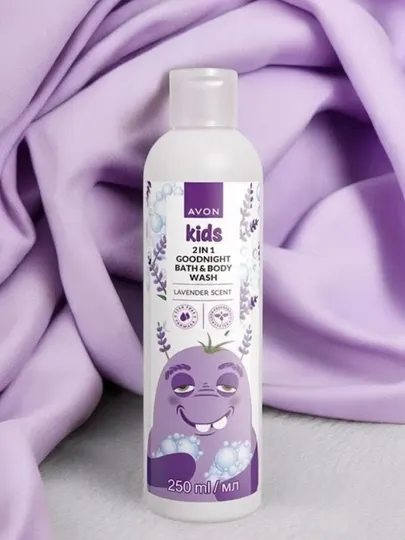 Детская пена для ванны и гель для душа 2-в-1 Avon Kids, с ароматом лаванды, 250 мл