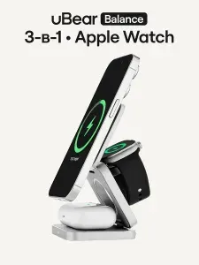 Беспроводное зарядное устройство uBear Balance 3-в-1 для Apple Watch