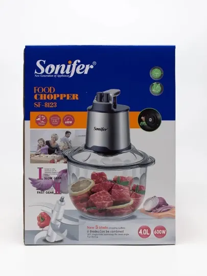 Sonifer SF-8123 — мощный измельчитель 4 л, блендер и миксер 3-в-1