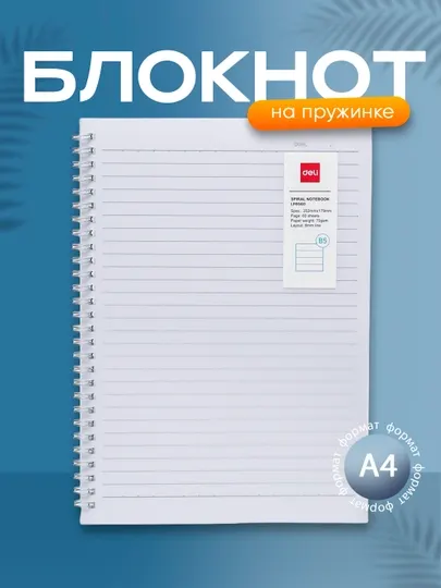 Блокнот B5 60 листов, на пружинке ELPB560 LX-19 Deli