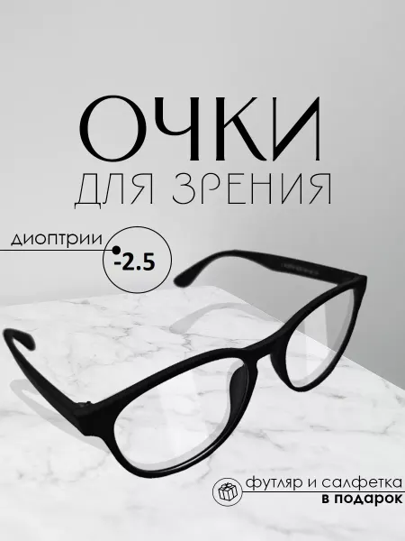 TopPop Готовые очки для зрения -2,5, корригирующие с диоптриями