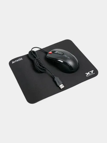 Мышь X7 c ковриком A4Tech X-7120, черный