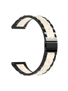 Универсальный керамический ремешок для часов 20 mm Caweon DSG-16-20-BKWt Black/Pearl