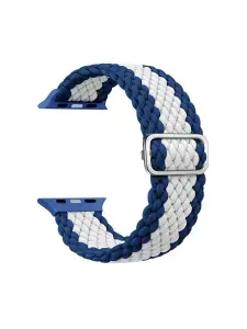 Нейлоновый ремешок для Apple Watch 44/45/46/49 mm Caweon Motion DSN-21-42-BLWt Blue/white
