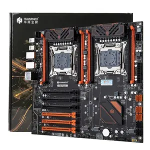Материнская плата 2 x LGA 2011-3 HUANANZHI X99 DUAL-F8D PLUS 8хDDR4 2400 МГц 2 x M2 Nvme, E-АТХ. Товар уцененный