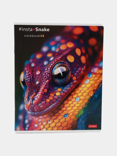 Тетрадь, 48 л, А5ф клетка 65г/кв.м серия -InstaSnake- 48Т5лВ1InstaSnake q0000048021