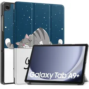 Чехол умный для планшета планшета Samsung Galaxy Tab A9+ 11"/ SM-X210, X215, X216B, cонный кот