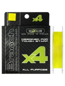 Плетеная леска, шнур Norstream Branch 4X 130 м цв. Yellow #0.5