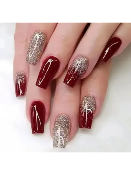 Накладные ногти с дизайном ( 24 типсы )+маникюрный набор- Бо…