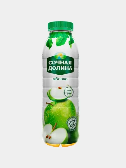 Яблочный сок Сочная Долина, 0,45 л * *