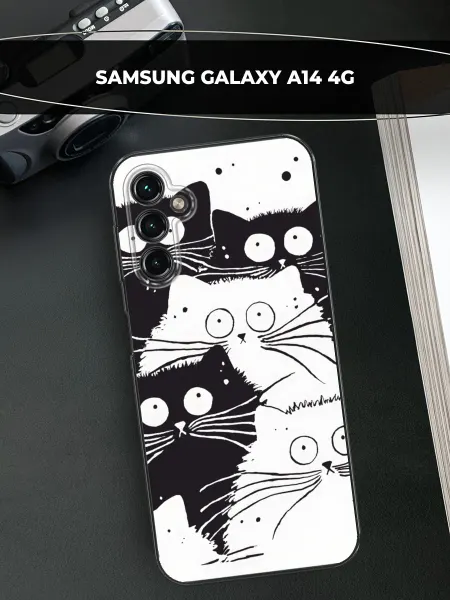 Samsung Чехол на Galaxy A14 4G с котиками