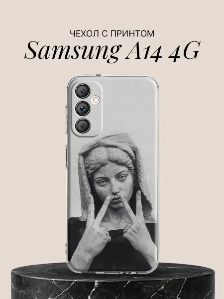 Samsung Чехол на A14 4G с принтом Каменная мадонна