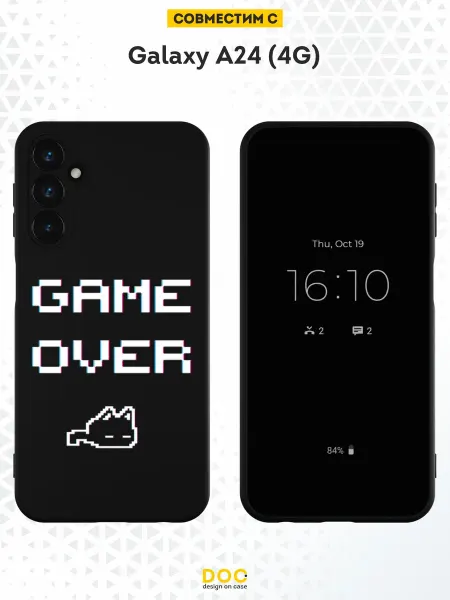 DesignOnCase Чехол на Samsung A24 4G с принтом Game Over