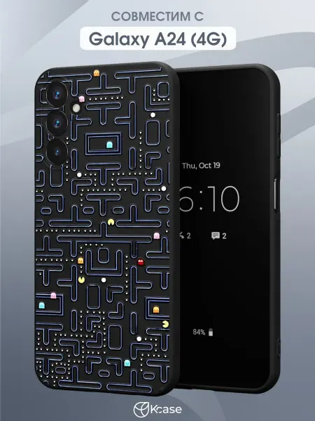 Kcase Чехол на Samsung A24 4G с принтом Пакман