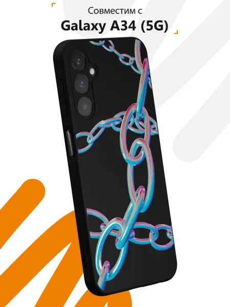 Мобилиус Чехол на Samsung A24 4G с принтом Цепь