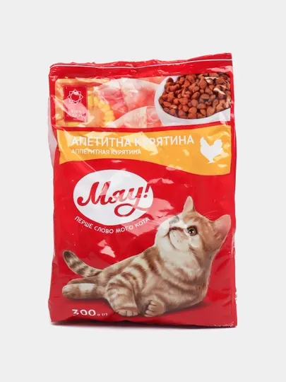 Мяу сухой корм для кошек с курецей 0,3 кг