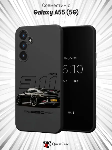QuestCase Чехол на Samsung Galaxy A55 (5G) с принтом Porsche 911