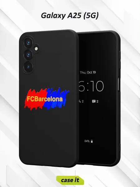Case it Чехол на Samsung A25 (5G) с принтом надпись FC Barcelona
