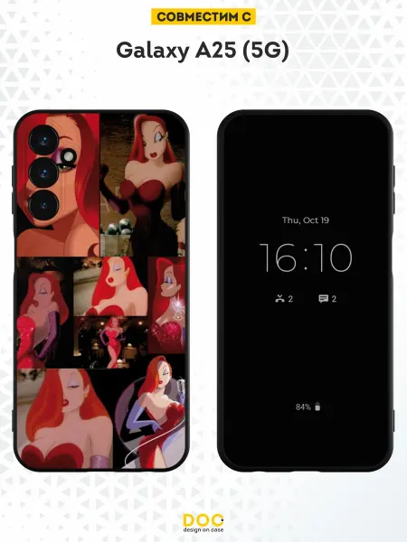 DesignOnCase Чехол на Samsung Galaxy A25 (5G) с принтом Джессика Рэббит