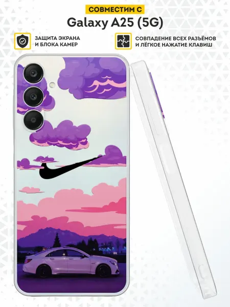 DesignOnCase Чехол на Samsung Galaxy A25 (5G) с принтом Мерседес