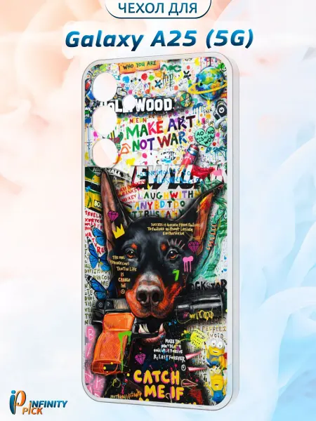 Infinity pick Чехол на Galaxy A25 (5G) с принтом Доберман