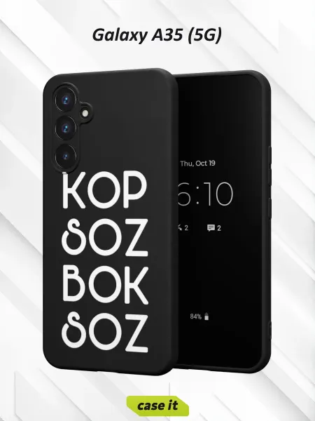 Case it Чехол на Samsung A35 (5G)с принтом Kop soz bok soz