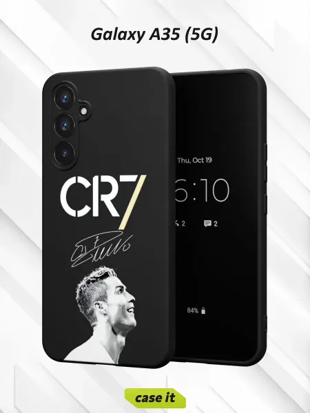 Case it Чехол на Samsung A35 (5G) с принтом CR7 и Криштиану Роналду