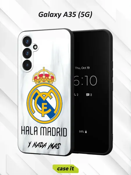 Case it Чехол на Samsung A35 (5G)с принтом Hala Madrid y nada más