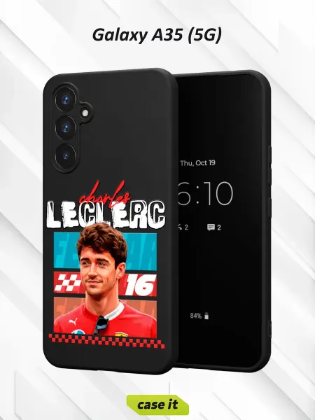 Case it Чехол на Samsung A35 (5G)с принтом Шарль Леклер