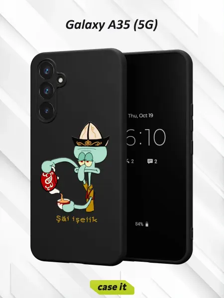 Case it Чехол на Samsung A35 (5G)с принтом Сквидвард
