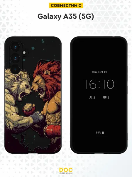 DesignOnCase Чехол на Samsung Galaxy A35 (5G) с принтом львы