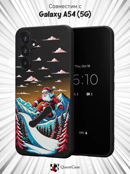 QuestCase Чехол на Samsung A54 5G с принтом Санта