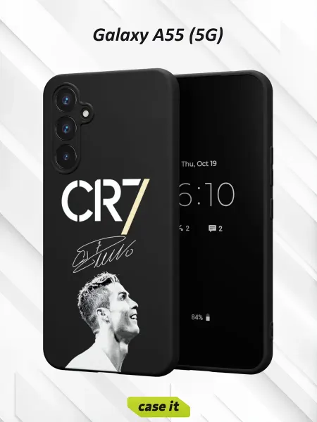 Case it Чехол на Samsung A55 (5G) с принтом CR7 и Криштиану Роналду