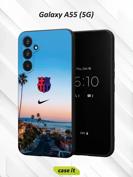 Case it Чехол на Samsung A55 (5G) с принтом Барселона и логотип Nike