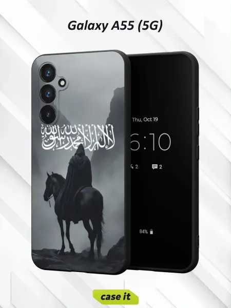 Case it Чехол на Samsung A55 (5G)с принтом чёрный всадник